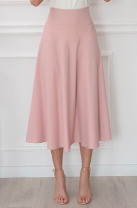 Spódnica midi rozkloszowana brudny róż Kajsa