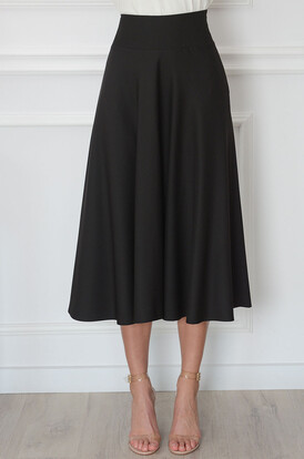 Spódnica midi rozkloszowana czarna Kajsa