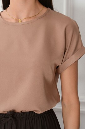 Bluzka wizytowa kimono mousse mocha Binni