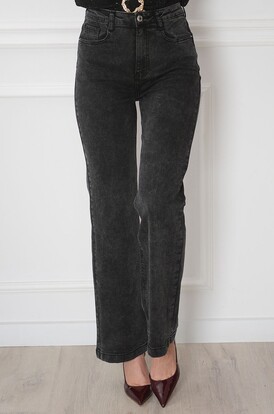 Spodnie jeans dzwony grafit Modline