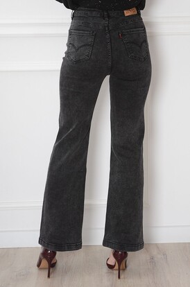 Spodnie jeans dzwony grafit Modline