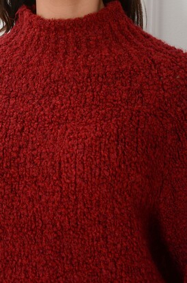 Sweter oversize reglan bukla bordo Duffy