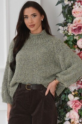 Sweter oversize reglan bukla pistacja Duffy