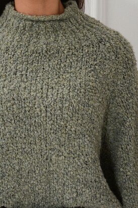 Sweter oversize reglan bukla pistacja Duffy