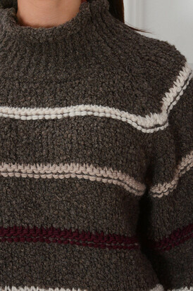 Sweter reglan bukla w paski fango Miles