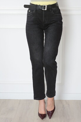 Spodnie jeansowe mom fit czarne Sonnet