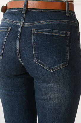 Spodnie jeansowe mom fit retro granat Kayen