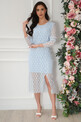 Sukienka midi z koronki baby blue Gamby Size+