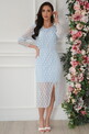 Sukienka midi z koronki baby blue Gamby Size+