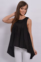 Bluzka asymetryczna rozkloszowana czarna