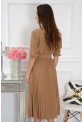 Sukienka midi pliso z paskiem kamel Pavetta New