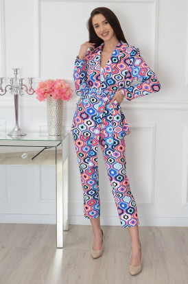 Komplet garnitur damski allover print multicolor Sopi