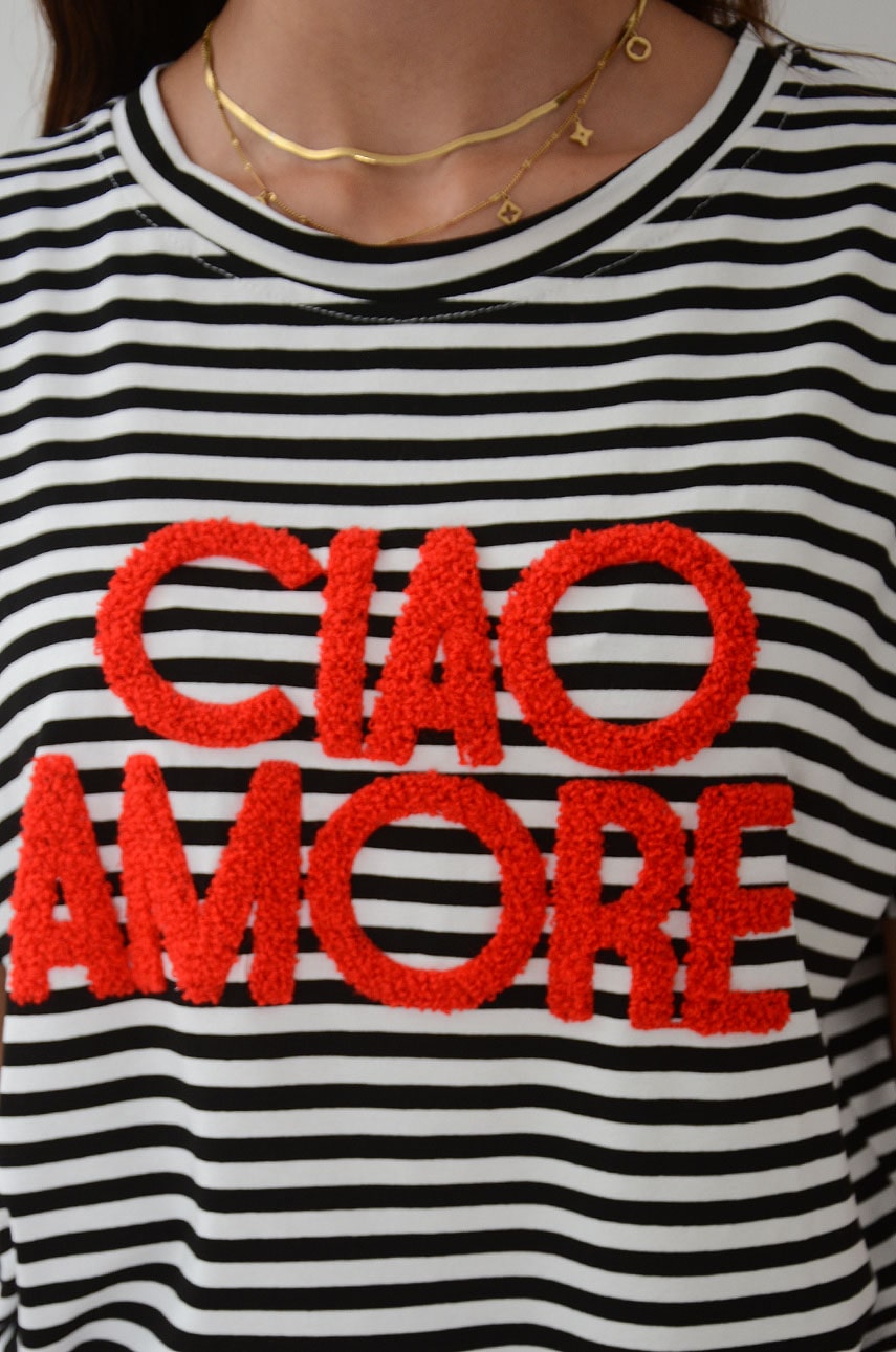 Bluzka T-shirt w paski czarno-biała, bluzki, topy, koszule, Sklep