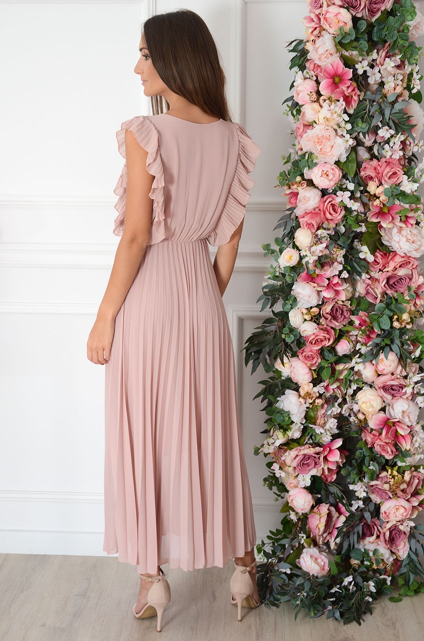 Elavira | Elegancka Sukienka Maxi z Falbankami